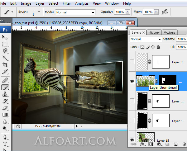 lcd plasma alive tv , midnight magic, zoo, zebra, crocodile, tv set, interior, mysterious room, horror room.